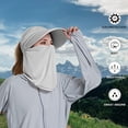 thumbnail image 3 of Women Sun Visor Hats, Wide Brim UV Protection Sun Visor Cap with Ponytail Hole & Removeable Flap Outdoor UPF 50+, 3 of 7