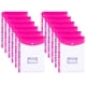 thumbnail image 1 of Desiderio - Bolsa transparente con botones, 12 unidades, para documentos de negocios, papelería, color rosa, 1 of 5