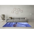 thumbnail image 3 of Ahgly Company Indoor Rectangle Abstract Blue Contemporary Area Rugs, 2' x 4', 3 of 4