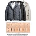 thumbnail image 2 of Capreze Puffer Jacket Jacket for Men Winter Front Zip Parka Jackets Long Sleeve Overcoats  Hooded Coat with Pockets  Grey S, 2 of 2