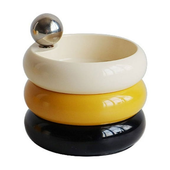 CIYISON Jewelry Organizer Small Jewelry Box Earring Holder for Women Jewelry Storage Box 3 Layer Rotatable Jewelry Accessory