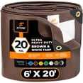 thumbnail image 1 of Lona Ultra Resistente Xpose Safety de 6' x 20' Marrón/Blanco 20 Mil, 1 of 8