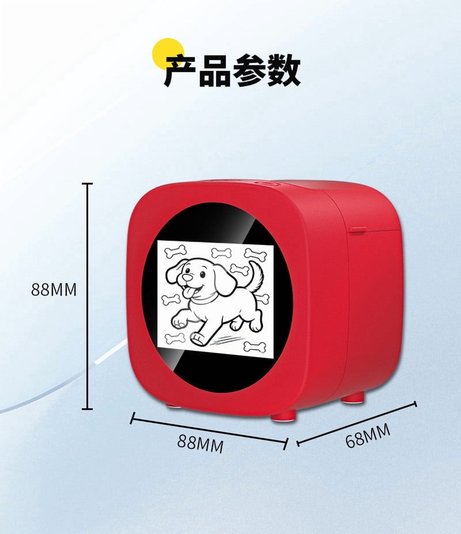 Smart Thermal Photo Printer, WIFI Bluetooth Connected Voice Conversation Print, Thermal Paper Compatible Compact Portable for Home Office Travel Instant Photo Generation