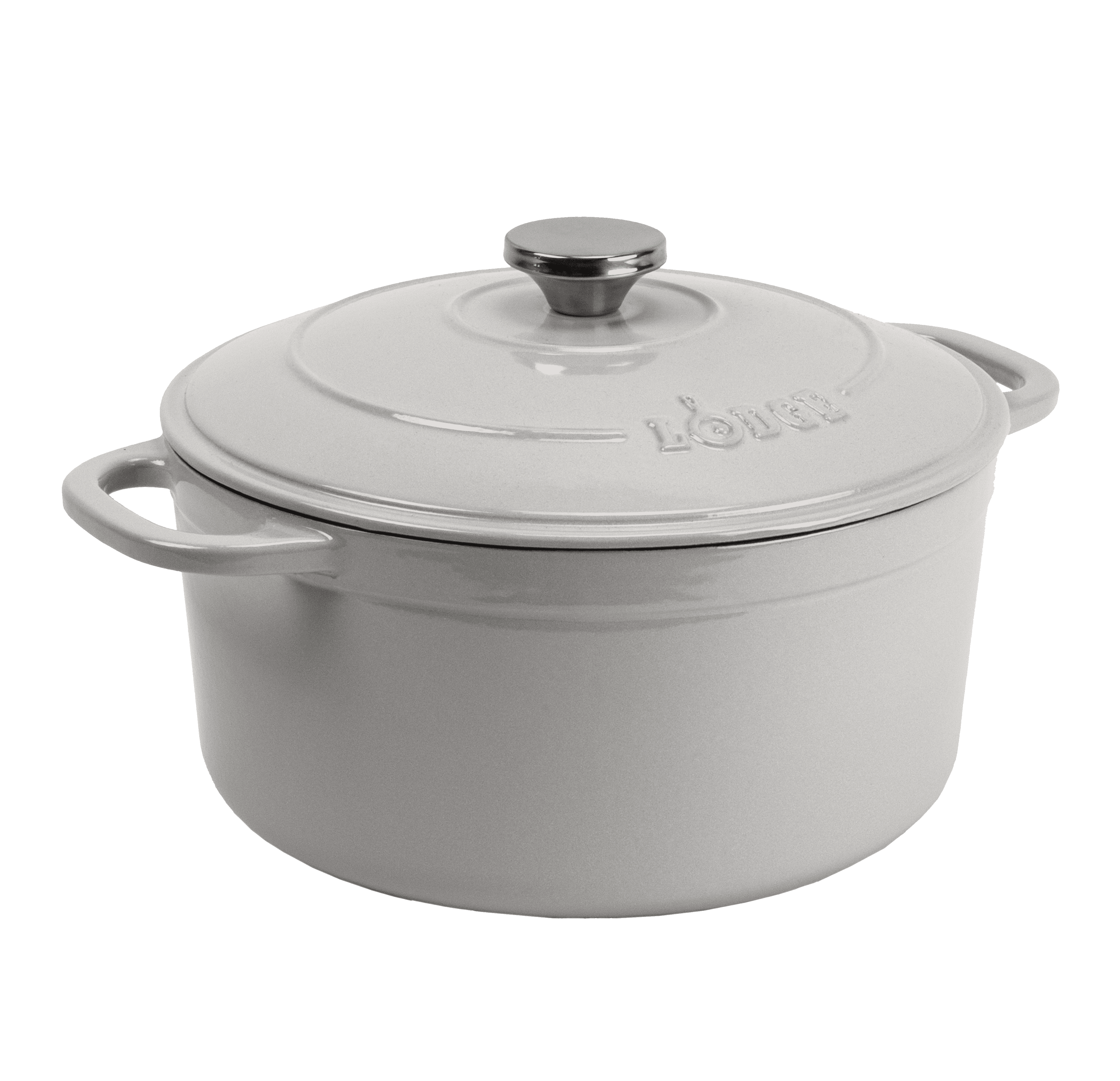 Lodge 6.5 Quart Enameled Cast Iron Dutch Oven in Ash, 6.5 qt
