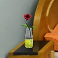 thumbnail image 6 of DOLITY Dollhouse Glass Vase Miniature Flowers with Vase for 1:6 1:12 Mix red rose, 6 of 8