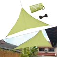 thumbnail image 4 of Impermeable 6.5 'x 6.5' X 6.5 'Triangle Sand Sun Shade Sombrilla 160 GSM Tela de Bloque UV para Carport Exterior Pérgola Instalaciones de Actides verde Baoblaze vela de sombra de sol, 4 of 8