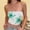 Green, variant on Women’s Tanks Floral Print Tube Top with Cropped Fit for Daily Summer Ready Low Neckline Sleeveless Top Pink S