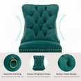 thumbnail image 5 of ODUSE-DAILY Green Velvet Dining Chairs Set of 6, Kitchen & Dining Room Chairs, Nailheads Tufted, Sillas De Comedor, Fabric Upholstered, Golden Metal Legs (Green, 6 Pcs), 5 of 12