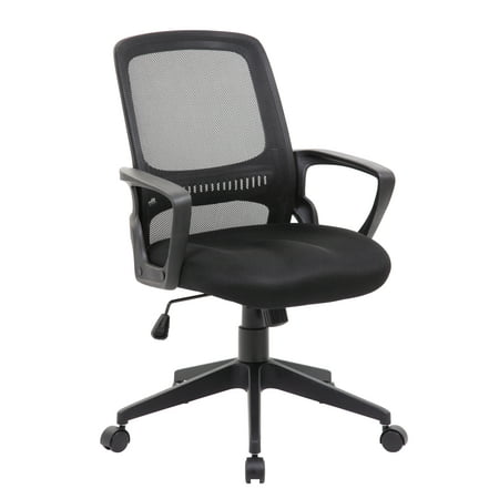 boss office products transitional black mesh task chair walmart com