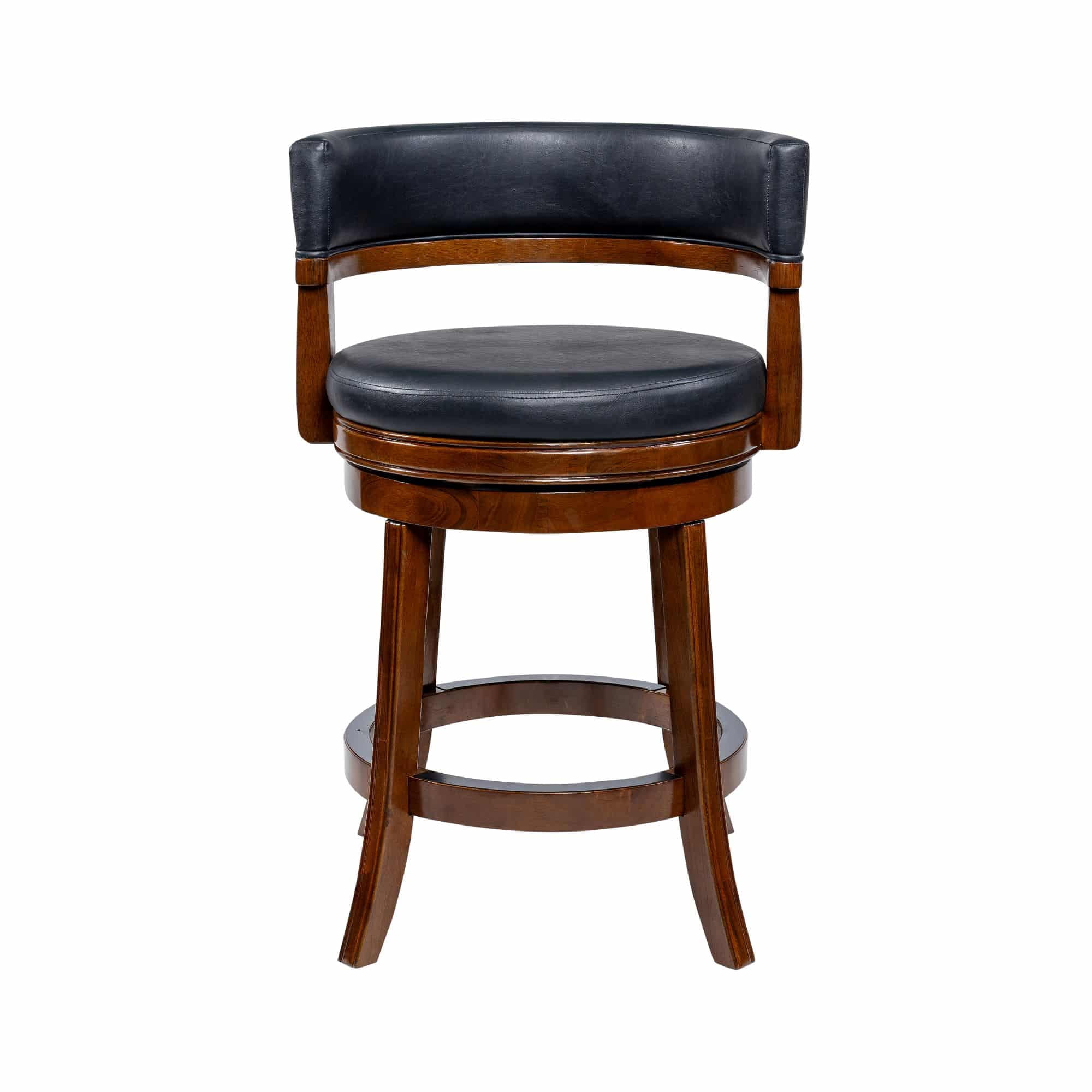 Boraam Balen Swivel Counter Stool with Rubberwood Frame in Cappuccino Finish