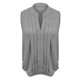 thumbnail image 4 of Top sin mangas con cuello en V y pliegues para mujer, poliéster-spandex, tallas S-XXL, elegante/casual, bloques de color, 4 of 5