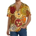 thumbnail image 3 of Disketp Men's Hawaiian Pies Print Shirts Button Down Holiday Beach Shirts-4X-Large, 3 of 7
