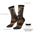 thumbnail image 4 of KLL Jungle Meditating Lion Print Cool Socks Men's Women's Crew Socks Funny Crazy Novelty Stockings, 4 of 6