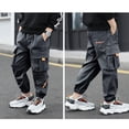 thumbnail image 5 of Rolanko Boys' Cargo Pants Casual Kids Joggers Elastic Waist Outdoor Hiking Baggy Trousers 4-14 Years, 5 of 5