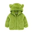 thumbnail image 2 of Kids Baby Girls Boys Warm Hoodie Jacket Flannel Fleece Jackets Winter zipper Sweatshirt Hooded Coats Fuzzy Outwear, 2 of 4