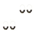 thumbnail image 3 of Pendientes en forma de U con estampado de leopardo Minnieouse joyería geométrica de moda, 3 of 6