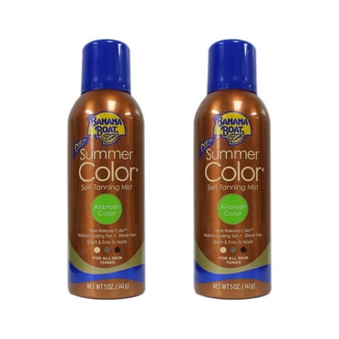 Banana Boat Summer Color Body Self-Tanner Mist, Airbrush Color, 5 oz Pack of 2