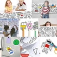 thumbnail image 3 of Children's Drawing Roll, Coloring Paper Roll For Kids, Sticky Color Filling Paper Roll Wall Coloring Stickers, 3 of 5