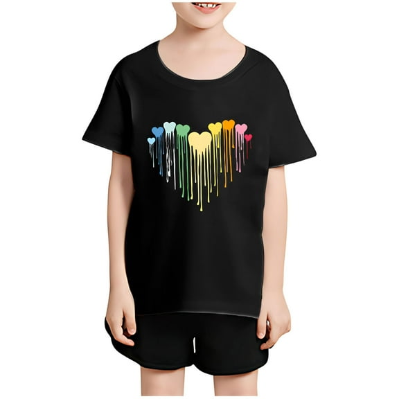 Piuwrlz Kid Short Sleeve Sweatshirt Girls T-Shirts Solid Color Blouses V-Neck T Shirt Top Black Size 8 Years