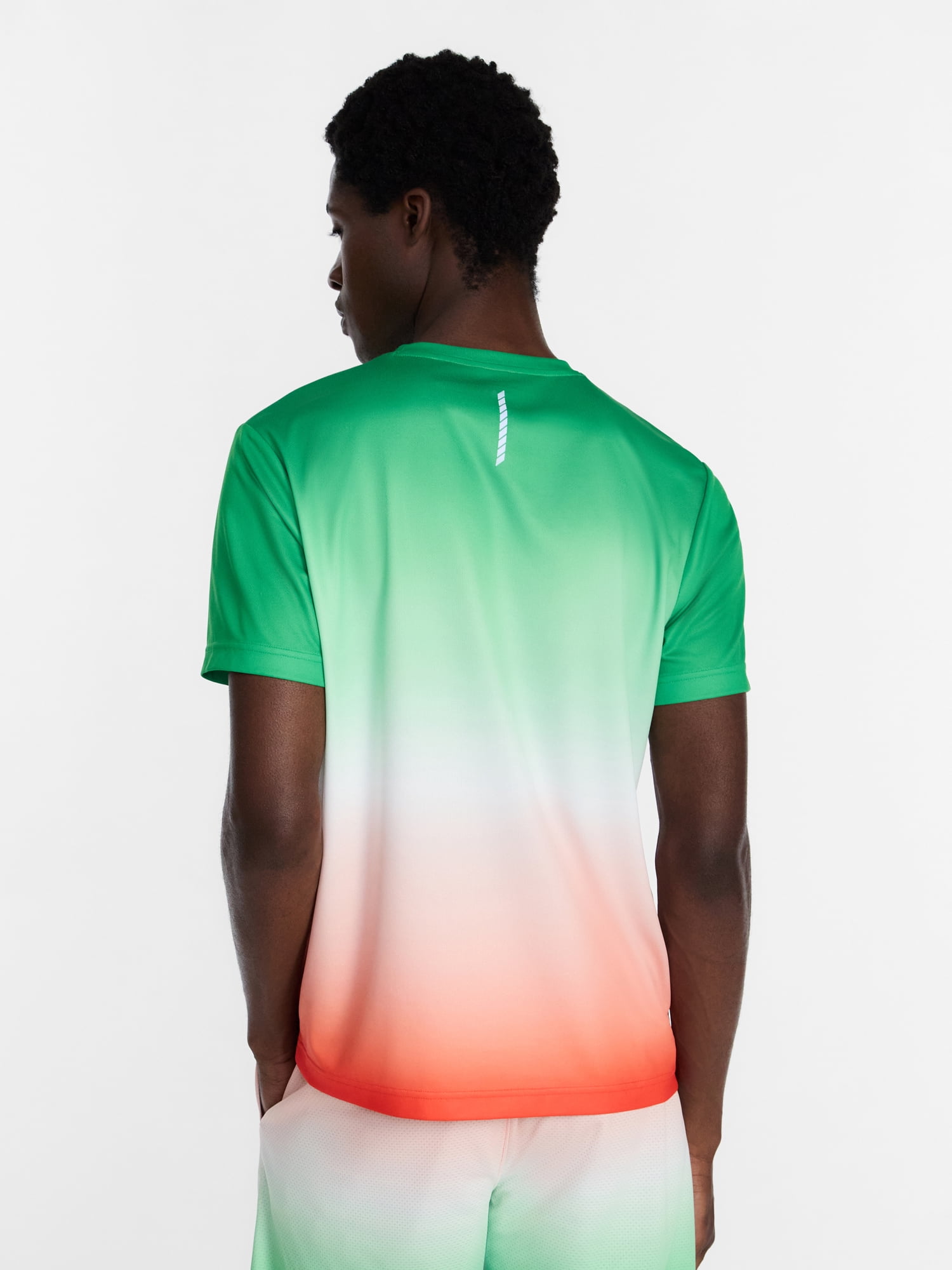 Athletic Works Men's and Big Men's Ombre Mesh Tee, Sizes XS-4XLT