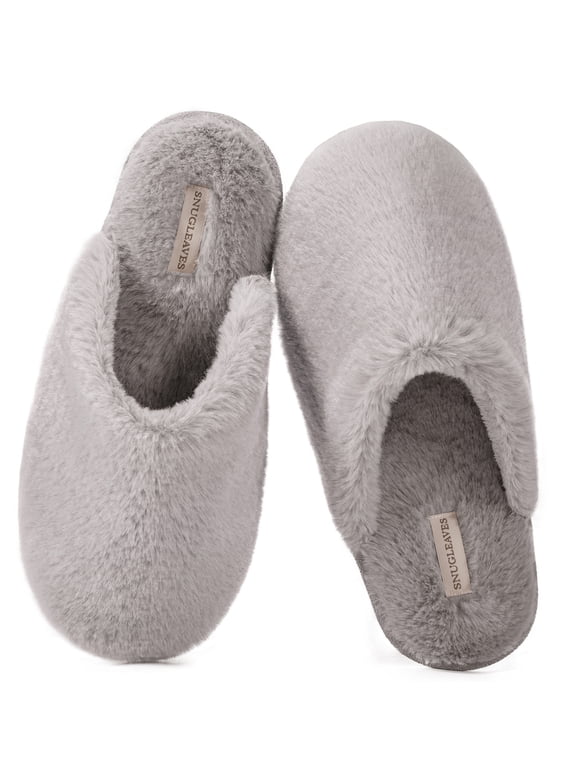 Womens Fuzzy Slippers in Womens Slippers - Walmart.com