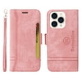 thumbnail image 6 of Allytech Case for iPhone 14 Pro 6.1",Leather Wallet Folding Case Kickstand and Detachable Strap Cash Pocket Credit Card Slots Magnetic Closure Compatible with iPhone 14 Pro,Pink, 6 of 8