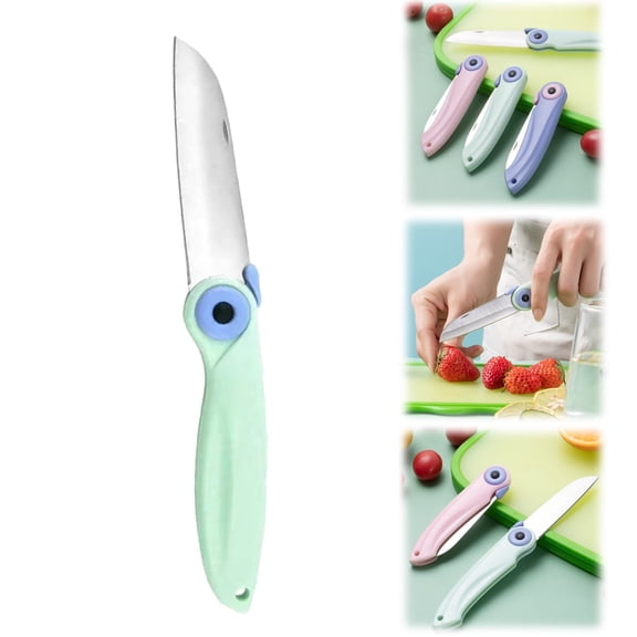 Vestitly Stainless Steel Folding Fruit Knife Green