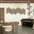 29"x23.8" 3D Hexagon DIY Acoustic Wall Paneling Natural Wood Veneer