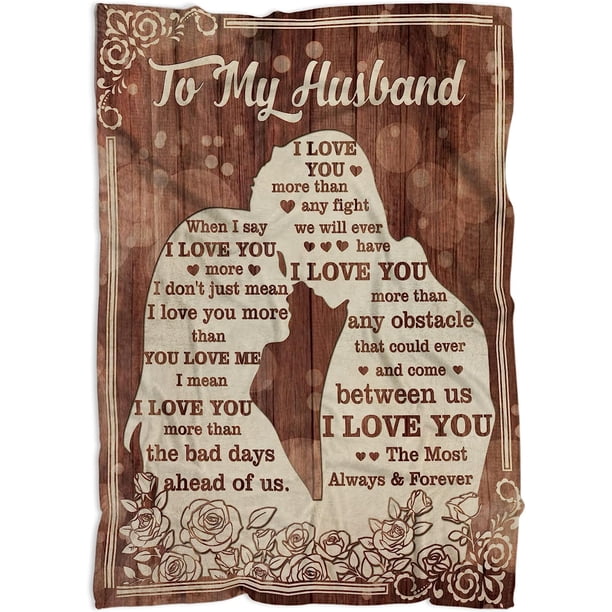 LHSHID Couple Fleece Blankets for Him Couples Gifts Groom Gifts for Valentines Day for Wife Husband to My Man Blanket Wife Blanket Romantic Gifts for Couples Gift for Husband 50"x60"