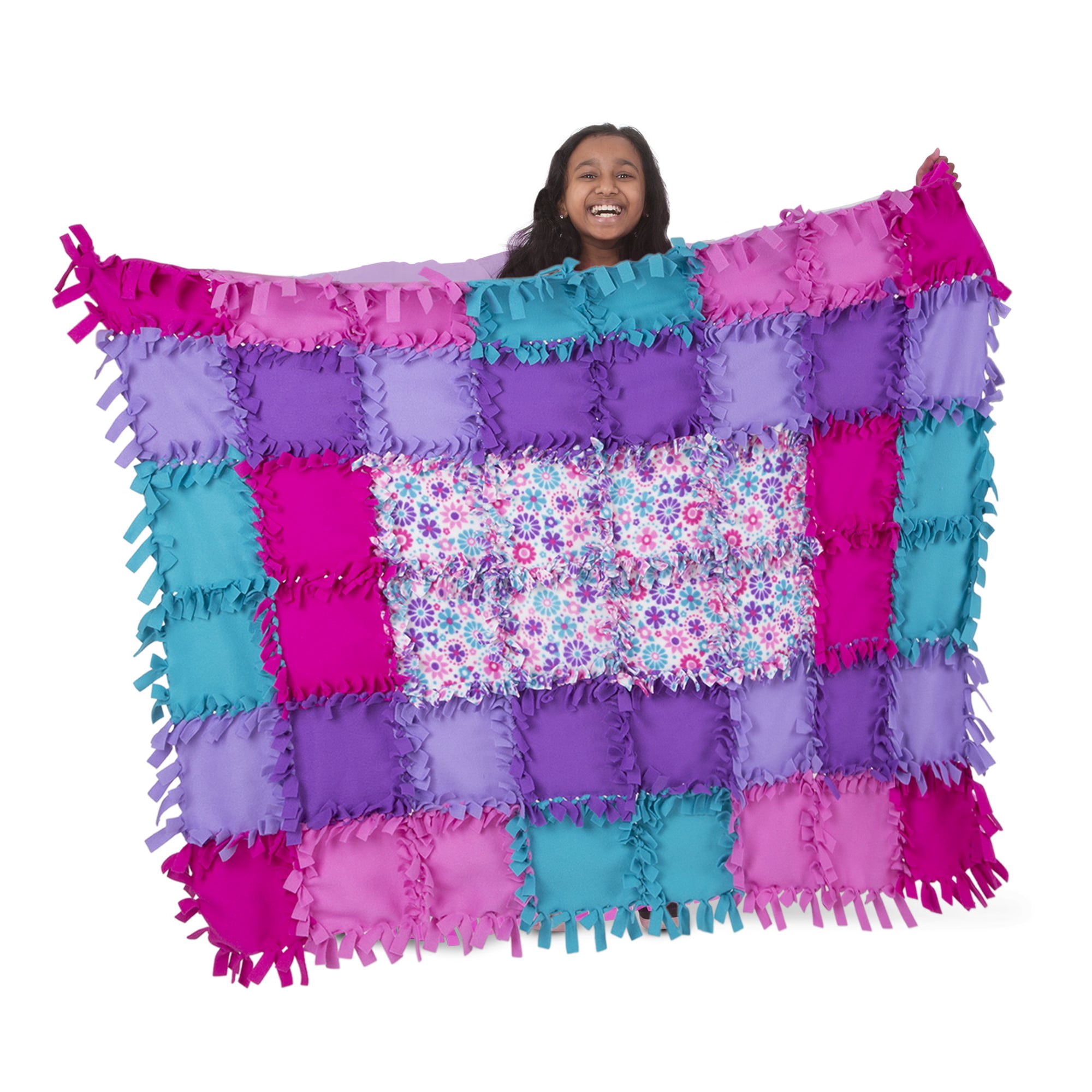 Melissa Doug Created by Me Flower Fleece Quilt