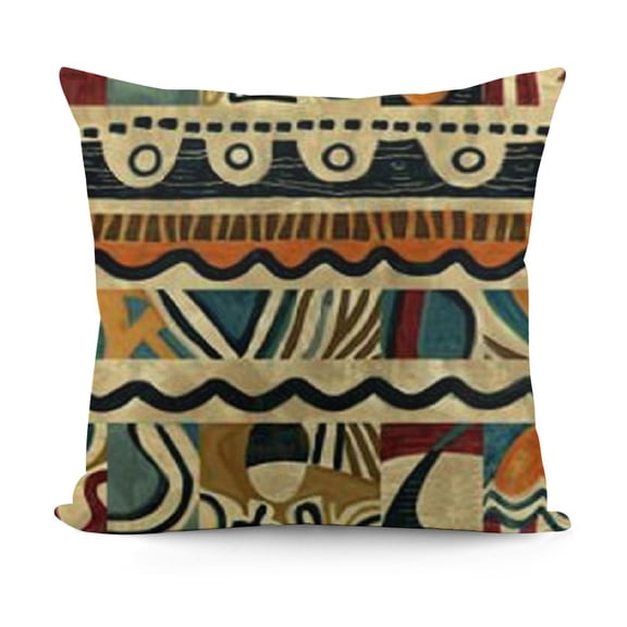 YINGXI YANGYULU African Pattern Home Decorative Throw Pillow Case Sofa Cushion Cover 12x12in