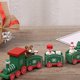 thumbnail image 2 of Decoración de escritorio para celebraciones festivas y diversión en el jardín de infantes: mini tren navideño de madera de edición blanca, 2 of 6