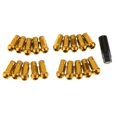 thumbnail image 2 of 20 piezas M12X1.25mm tuercas de llanta de aluminio sintonizador extendido extremo cerrado dorado Baoblaze Tuercas de la rueda de carrera, 2 of 8