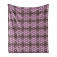 thumbnail image 1 of Mandala Soft Flannel Fleece Blanket, Far Eastern Style Geometric Cosmos Symbolism Swirly Flowers Pattern, Cozy Plush for Indoor and Outdoor Use, 70" x 90", Dark Purple and Champagne, by Ambesonne, 1 of 5