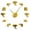 Gold, variant on Jungle Animals Elephant Frameless Wall Clock Stickers, DIY Modern Decorative Clocks for Living Room, Bedroom, Office - Easy to Install, Large 3D Clock Design (Gold,47in)