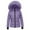 Purple, variant on Ruyang Girls Winter Coat Faux 𝐅𝐮𝐫 Hooded Puffer Jacket Zip Up Mock Neck Down Quilted Warm Packable Outerwear