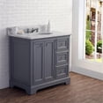 thumbnail image 2 of Water Creation Derby 36" Wood Single Bathroom Vanity in Cashmere Gray & Chrome, 2 of 7