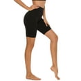 thumbnail image 3 of Stelle Women’s 8” High Waisted Yoga Shorts with Two Side Pockets, 3 of 5