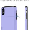 thumbnail image 5 of Wallet Case for iPhone X Case with Card Holder Protective Case Dual Layer Shockproof Hard PC Soft Hybrid Rubber Anti Scratch Case for iPhone X iPhone Xs iPhone 10 5.8 inch Light Purple, 5 of 14