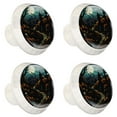 thumbnail image 2 of 4 Pcs Round White Knobs for Kitchen Cabinet Cupboard Dresser Bookcase Halloween Graveyard Drawer Pulls Handles Home Decor, 2 of 8