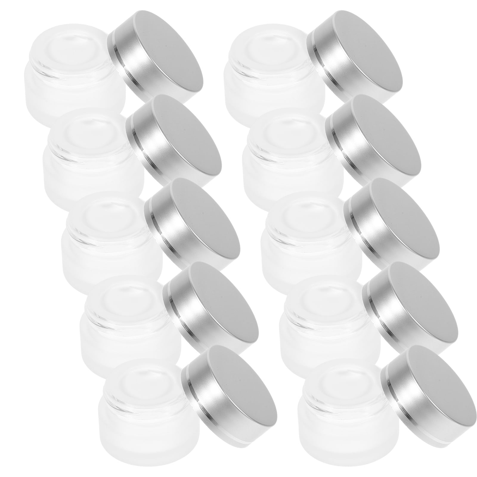 LEORX  10 Pcs Small Travel Containers Bottles Cream Jars with Lids Portable