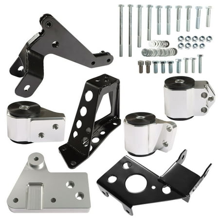 labwork Silver Engine Swap Mount Replacement for 1992-1995 Civic 1994-2001 Integra K20 K24 Engine