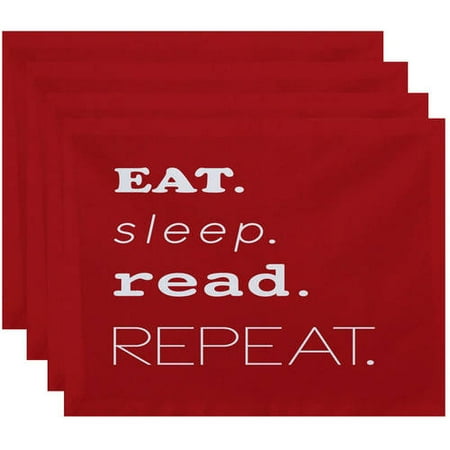 

Simply Daisy 18 x 14 My Mantra Word Print Placemats Set of 4