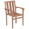 thumbnail image 3 of Sillas de patio VidaXL de madera maciza de teca con cojines de antracita, 3 of 9