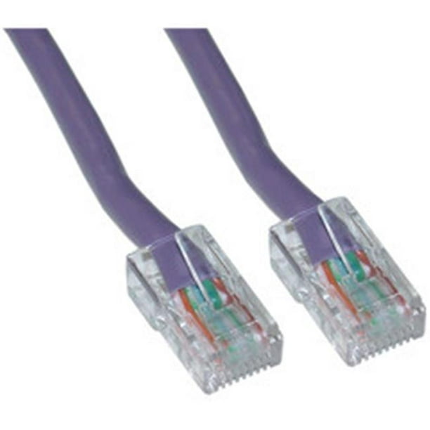 CableWholesale 10X6-14125 Cat5e Violet Ethernet Patch Câble Bootless 25 Pieds