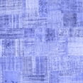 thumbnail image 1 of Ahgly Company Machine Washable Indoor Square Patchwork Blue Transitional Area Rugs, 6' Square, 1 of 4