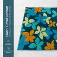 thumbnail image 5 of Unique Bargains Printed Ultra Soft Absorbent Shaggy Bath Mat Blue 32" x 20", 5 of 6