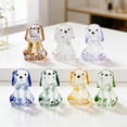 thumbnail image 4 of Handmade Glass Dog Hand Blown Mini Glass Dog Figurine Handmade Transparent Dog Sculpture Cute Collectible Ornament for Home Decor Desk Decoration Pet, 4 of 8