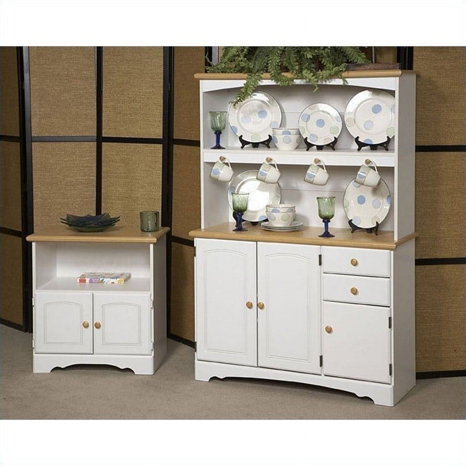 Homestar Lane Furniture Kitchen Hutch with 4 Knobs in White - image 2 of 2
