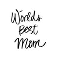 thumbnail image 2 of SD Graphics Studio 20x20 White Modern Wood Framed Museum Art Print Titled - Worlds Best Mom, 2 of 4